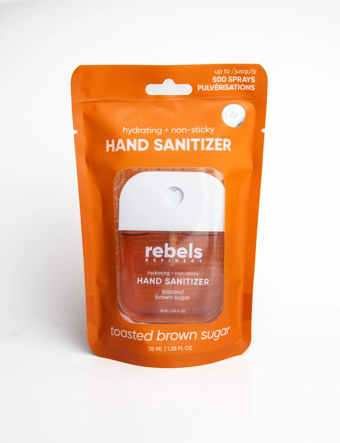 Toasted Brown Sugar Rebels Refinery Pocket Sanitizer Spray - Packaging