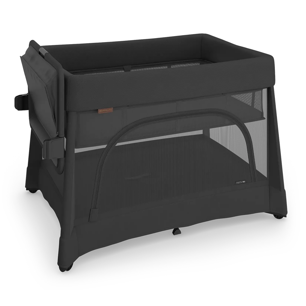 UPPAbaby Remi V2 Playard - Mason (Black Soft Knit) - Change Table Folded Up