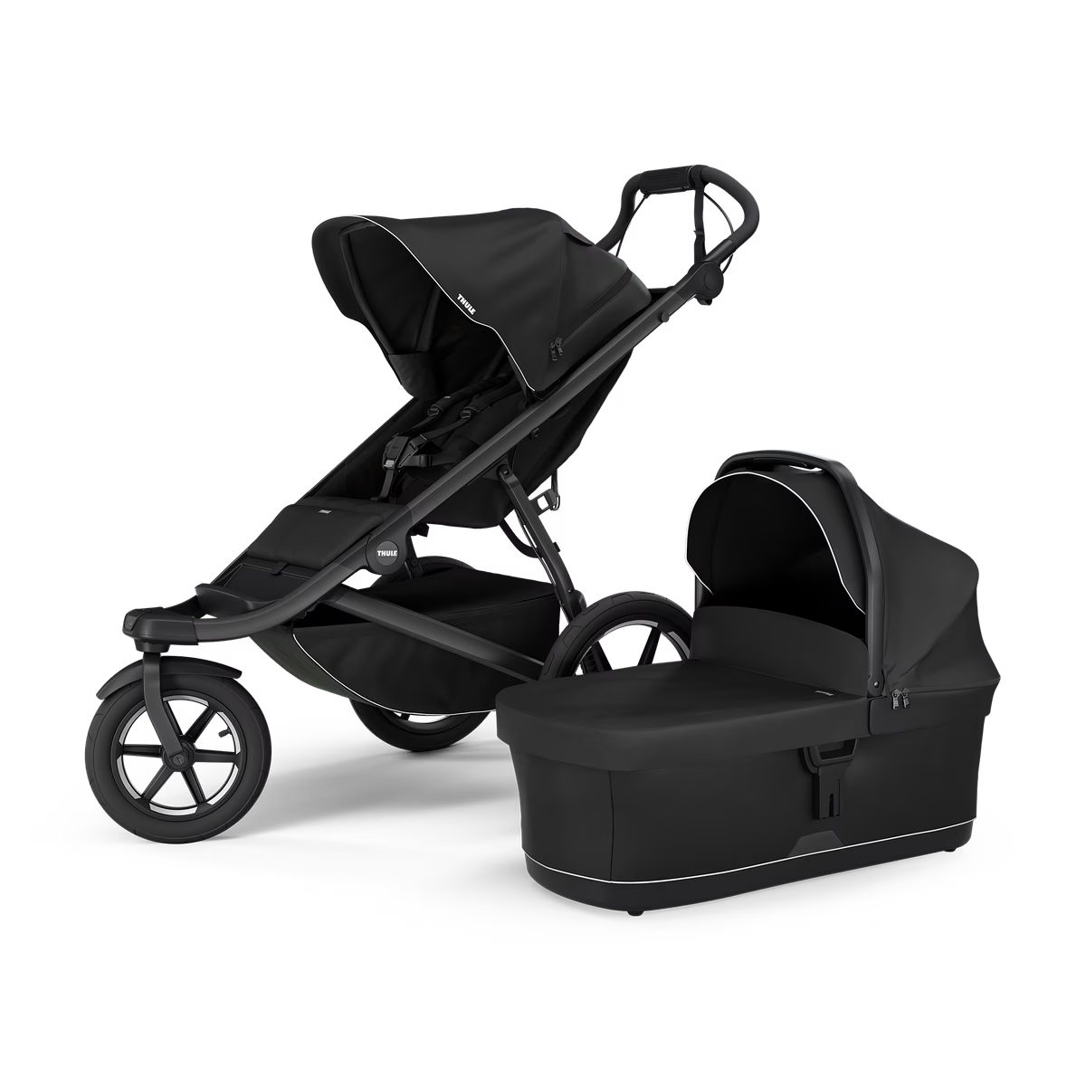 Black/Black Bassinet - Thule Urban Glide 3 Stroller 2-in-1 Bundle
