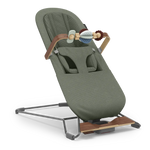 Maddie (Green Soft Knit | Grey Frame | Walnut Wood) - UPPAbaby Mira V2 3-in-1 Bouncer