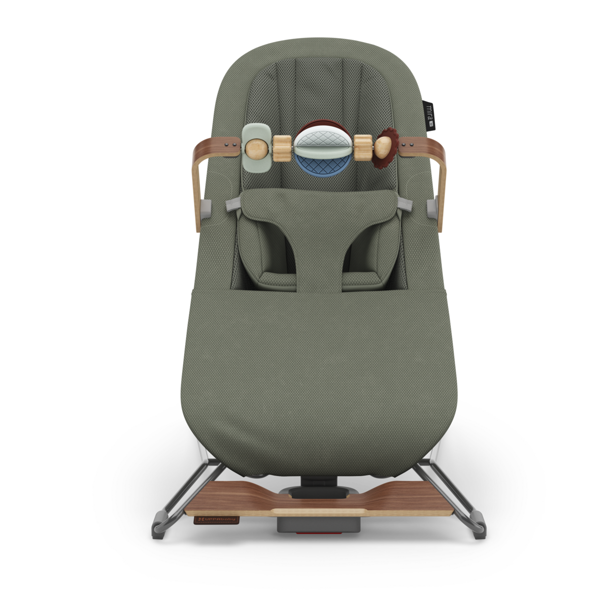 UPPAbaby Mira V2 3-in-1 Bouncer - Maddie with Included Toy Bar Front View