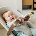 Townsend (Beige Soft Knit | Grey Frame | Walnut Wood) - UPPAbaby Mira V2 3-in-1 Bouncer Lifestyle 1