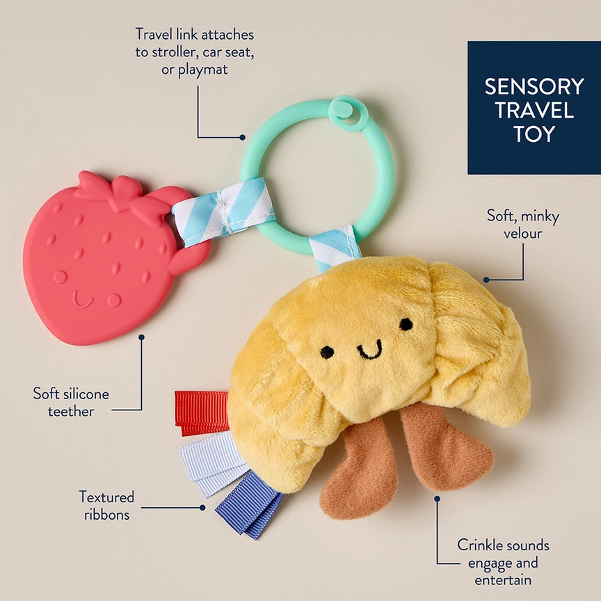 Itzy Ritzy Itzy Pal Plush with Teether Features and Travel Friendly
