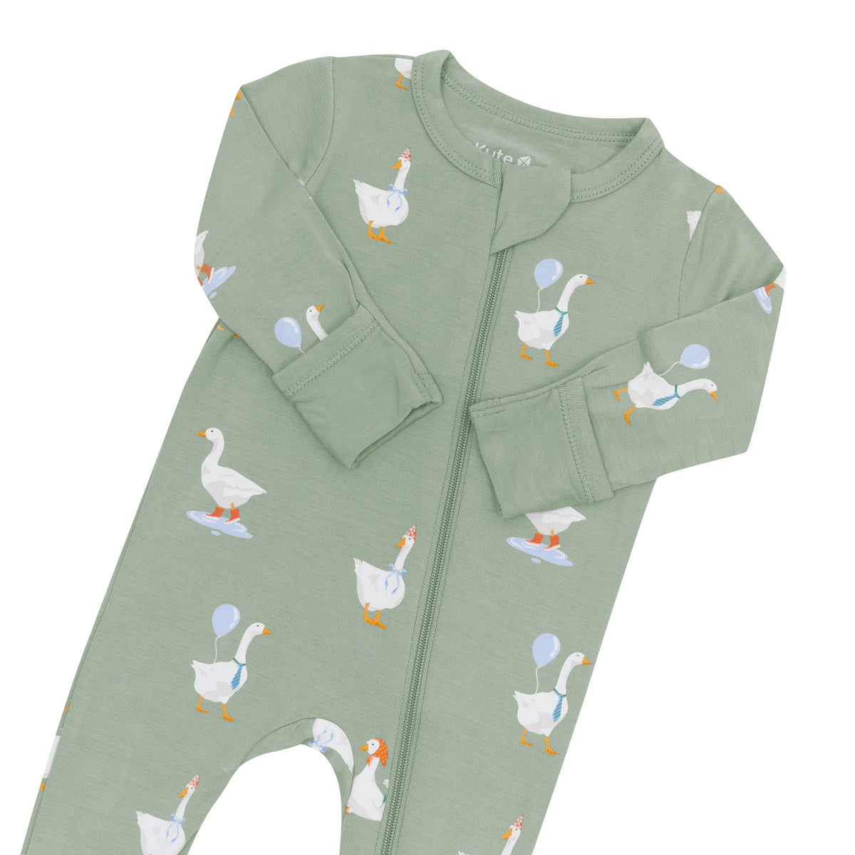 Kyte Baby Zippered Footie Silly Goose - Detail