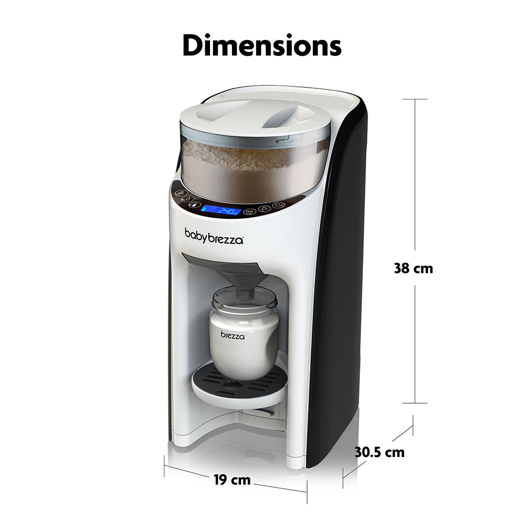 Baby Brezza Formula Pro Advanced Baby Formula Dispenser - Dimensions