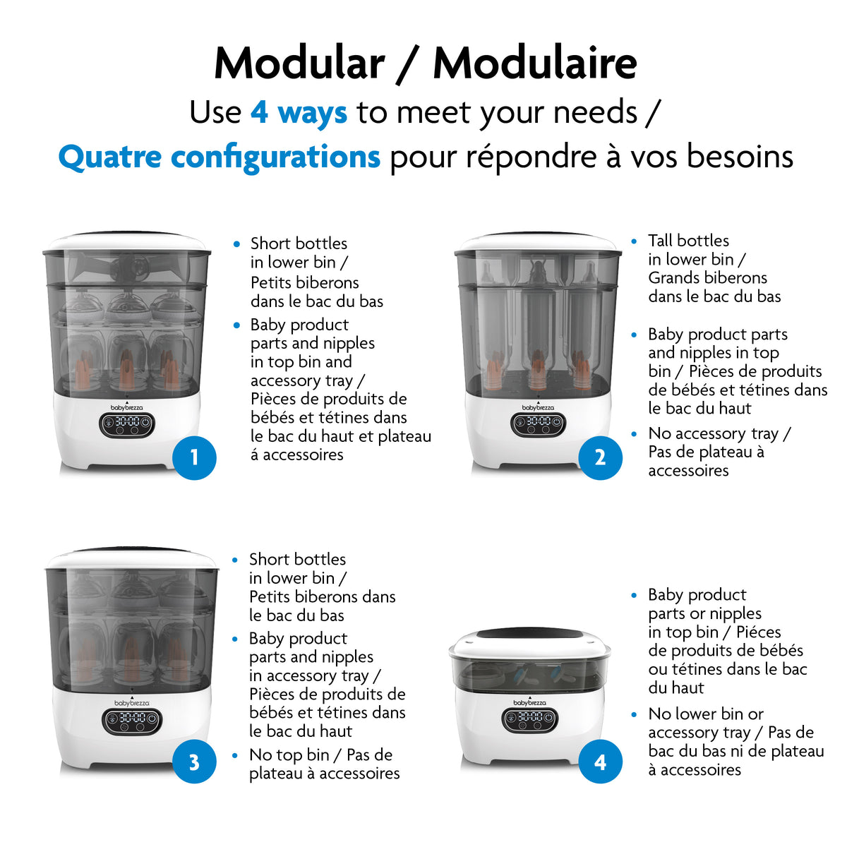 Baby Brezza One Step Sterilizer Dryer Advanced Electric Steam Sterilizer with HEPA Filter - 4 Modes to Meet your Needs
