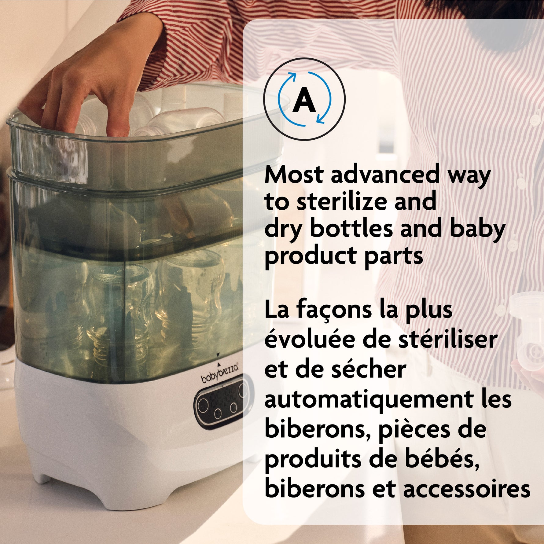 Baby Brezza One Step Sterilizer Dryer Advanced Electric Steam Sterilizer with HEPA Filter - Most Advanced