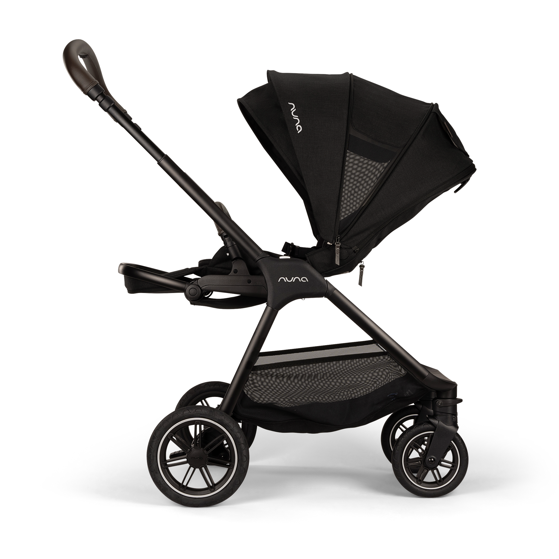 Nuna TRIV Next Stroller - Caviar Side Reclined