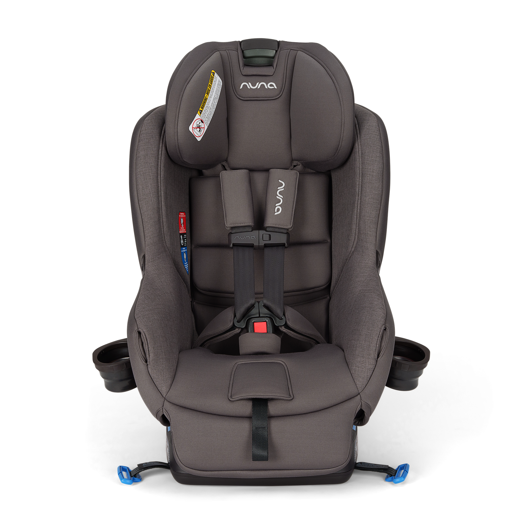 Nuna RAVA Convertible Car Seat Pewter - Forward Facing w/ Cupholders Extended
