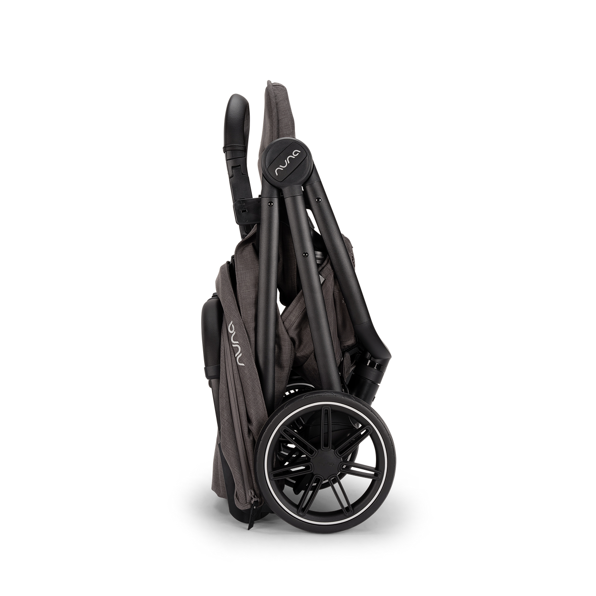 Nuna TRVL lx Stroller - Pewter Folded