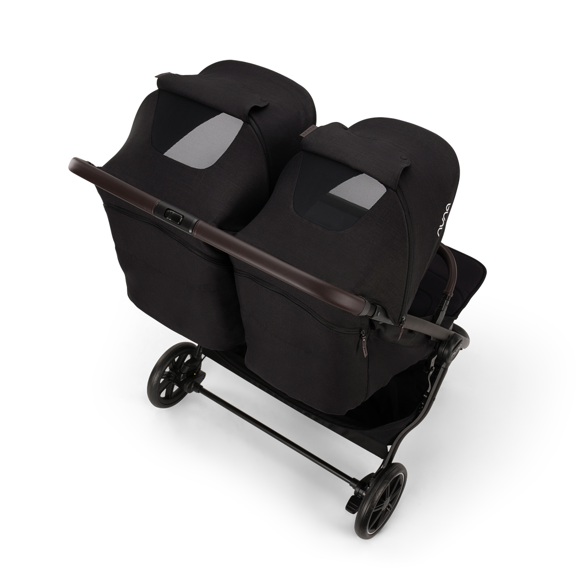 Caviar Nuna TRVL DUBL Stroller -  Ventilated Canopy View
