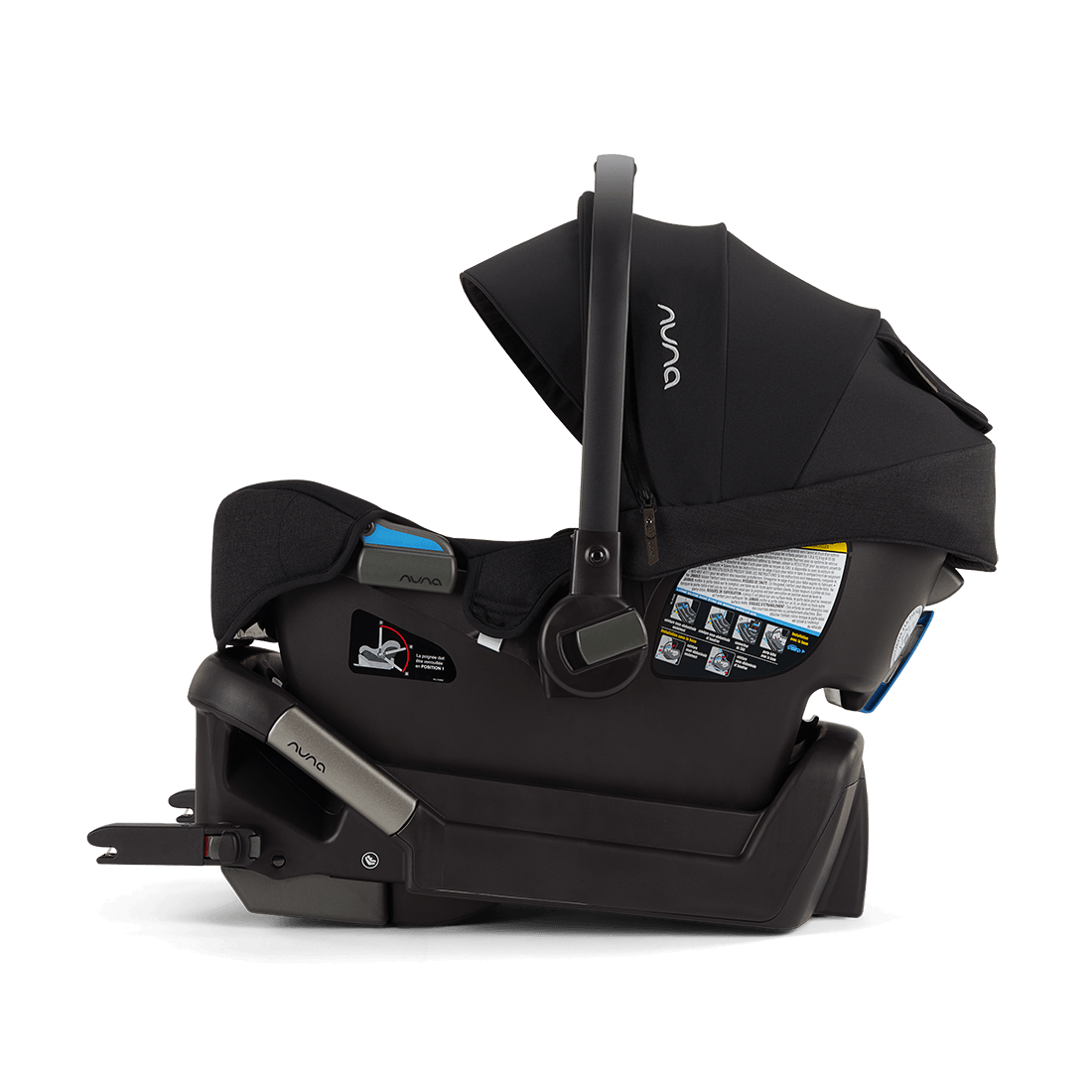 Caviar Nuna PIPA Infant Car Seat - Base View Featuring Rigid Latch