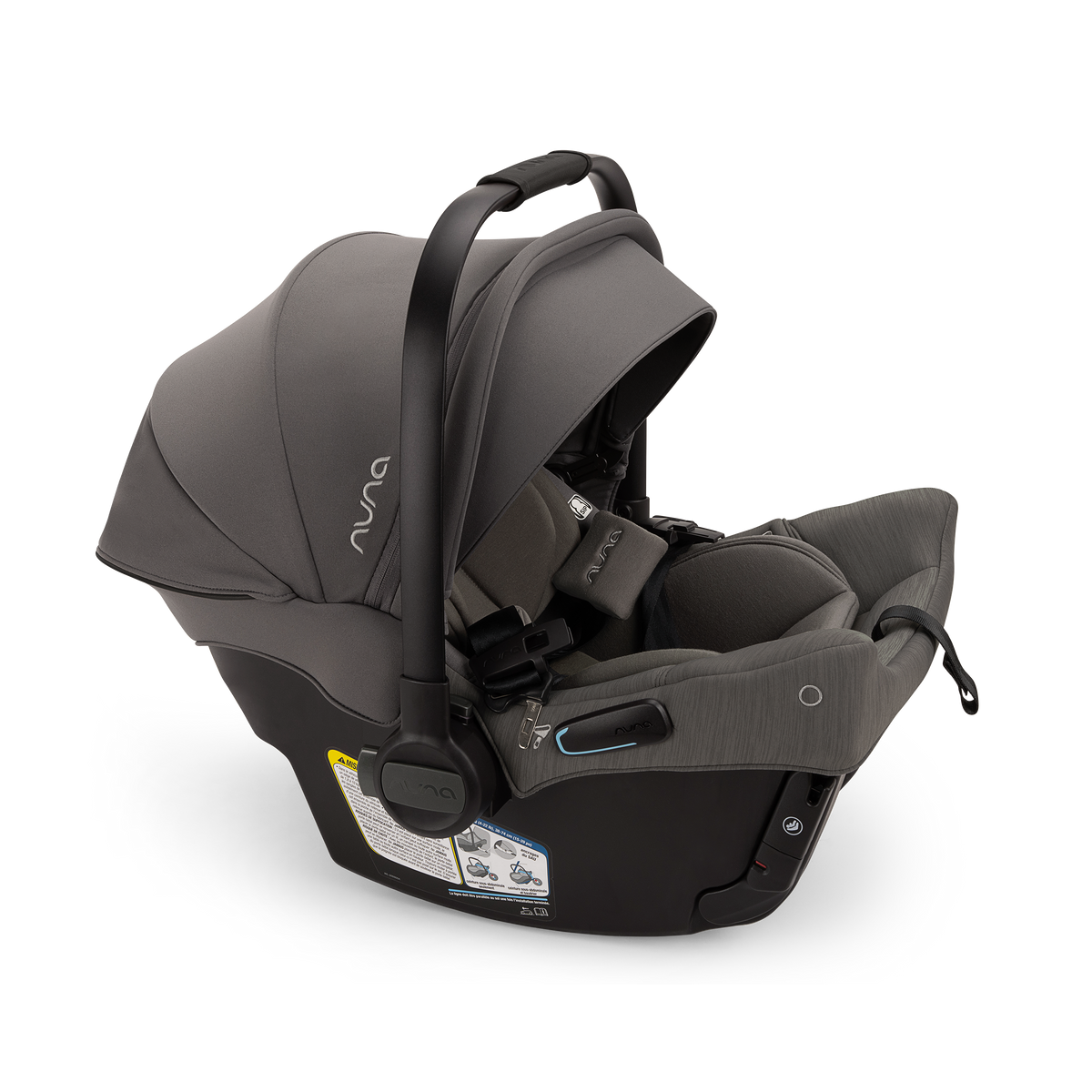Nuna PIPA Urbn Infant Car Seat - Pewter Side Angle View