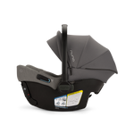 Nuna PIPA Urbn Infant Car Seat - Pewter Side View with Rigid LATCH Stowed Up