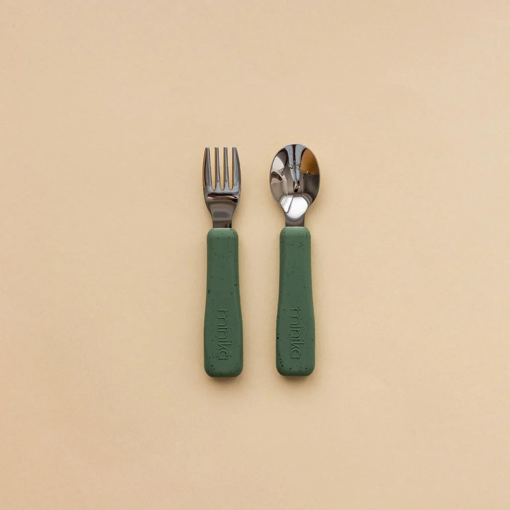 Leaf - Minika Toddler Fork & Spoon Cutlery Set