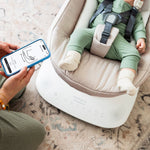 UPPAbaby Mamaroo Smart Swing - Lifestyle 3 with UPPAbaby app