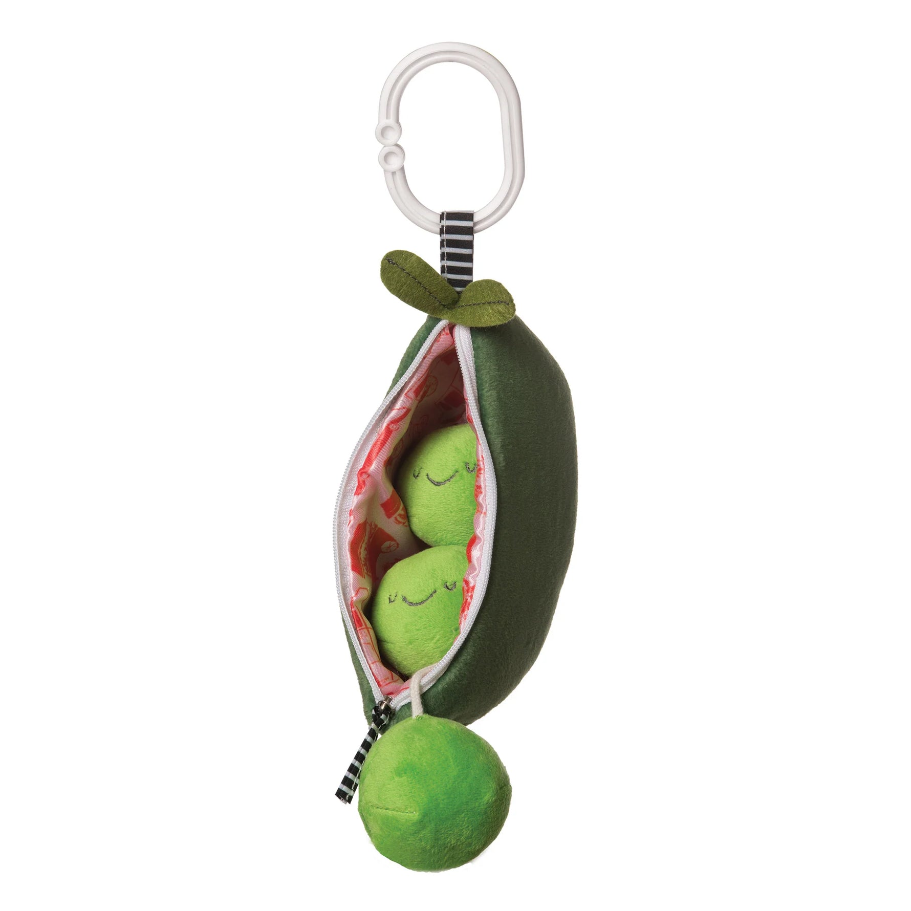 Manhattan Toy Farmer's Market Peas in a Pod Travel Toy Open with a Pea Removed
