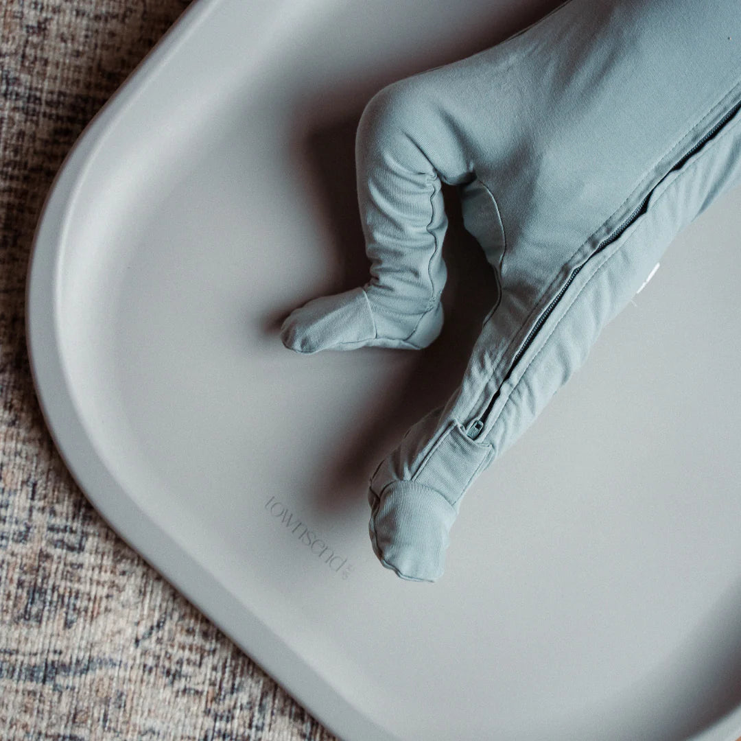 Townsend Avenue Contoured Foam Changing Pad - Dove Grey Lifestyle 4