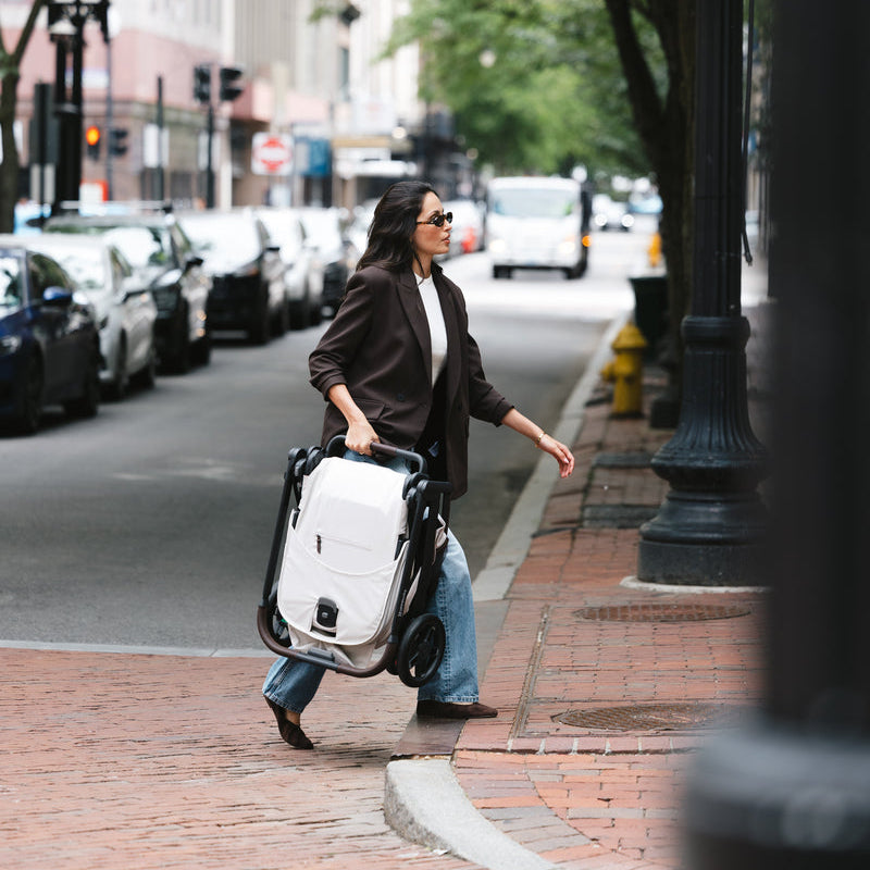 UPPAbaby Kona Stroller - Ada (Sandstone Melange | Carbon Frame | Chestnut Leather)
