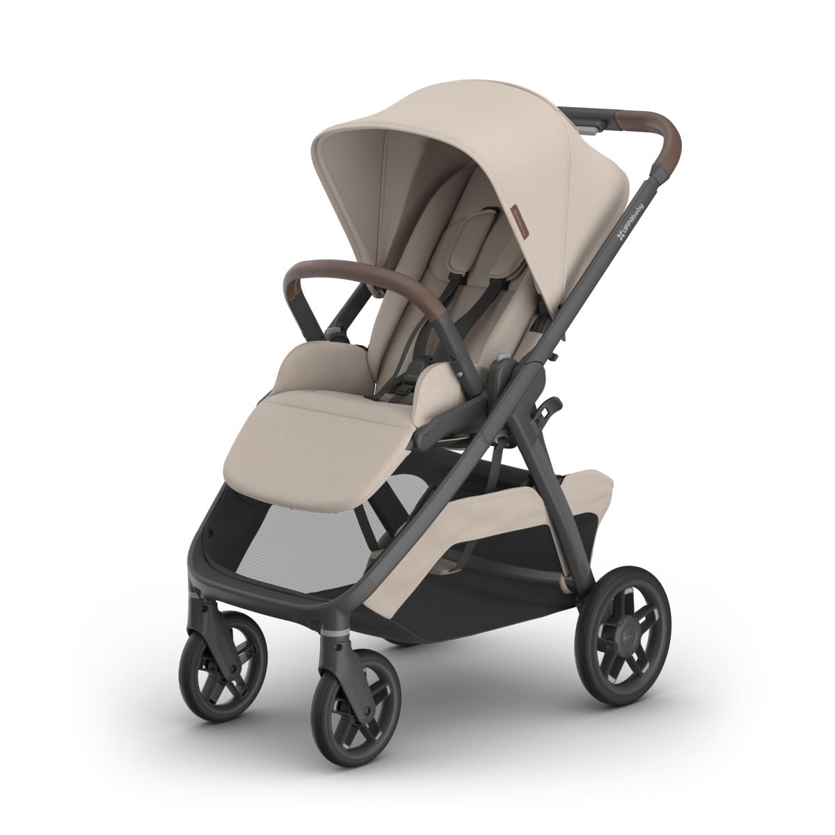 UPPAbaby Kona Stroller - Ada (Sandstone Melange | Carbon Frame | Chestnut Leather)