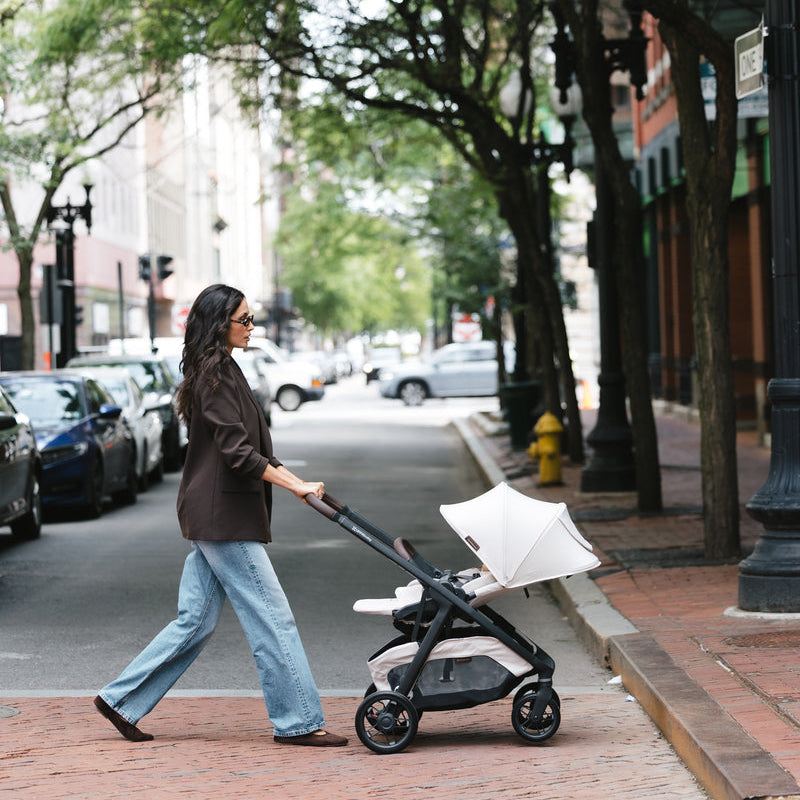 UPPAbaby Kona Stroller - Ada (Sandstone Melange | Carbon Frame | Chestnut Leather)
