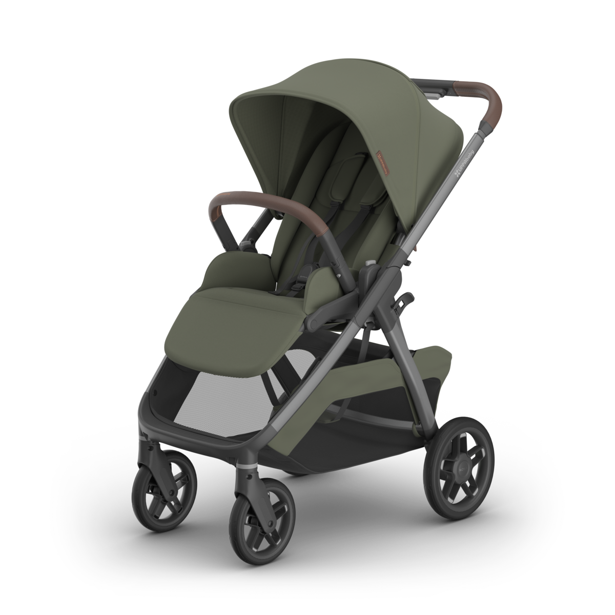 UPPAbaby Kona Stroller - Evelyn (Meadow Green | Graphite Frame | Chestnut Leather)