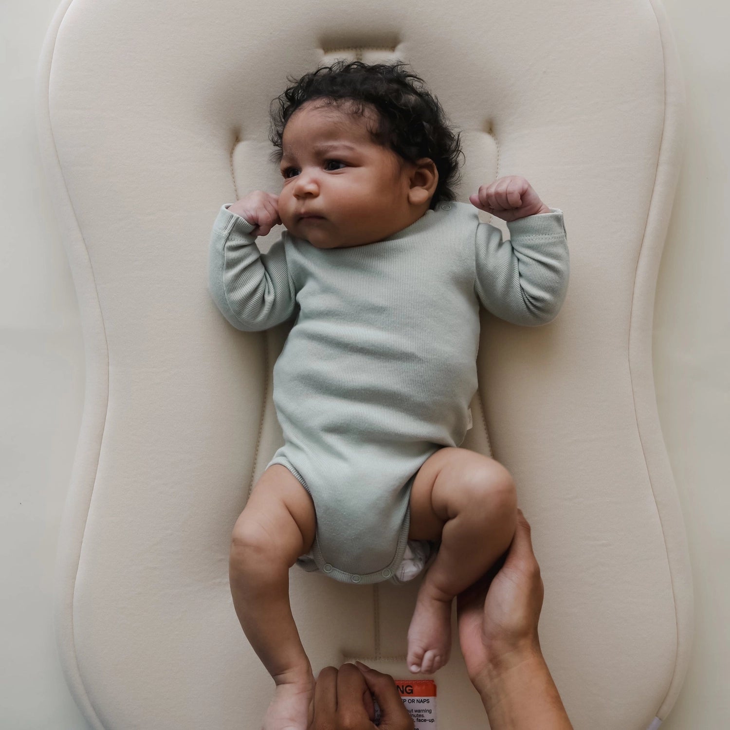 Snuggle Me Organic Curve Lounger - Natural - Lifestyle