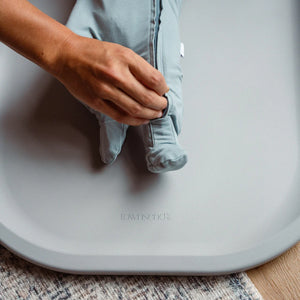 Townsend Avenue Contoured Foam Changing Pad - Dove Grey Lifestyle 5