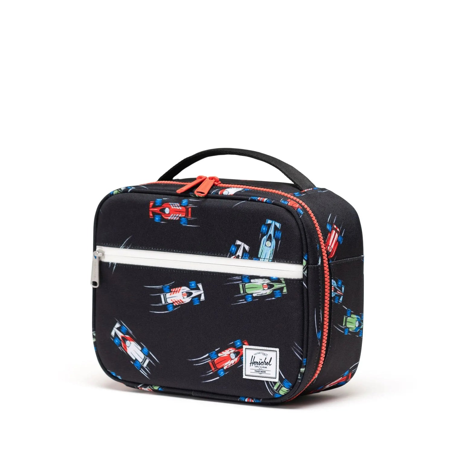 Herschel Pop Quiz Lunch Box  Race Cars - Zippered Pocket