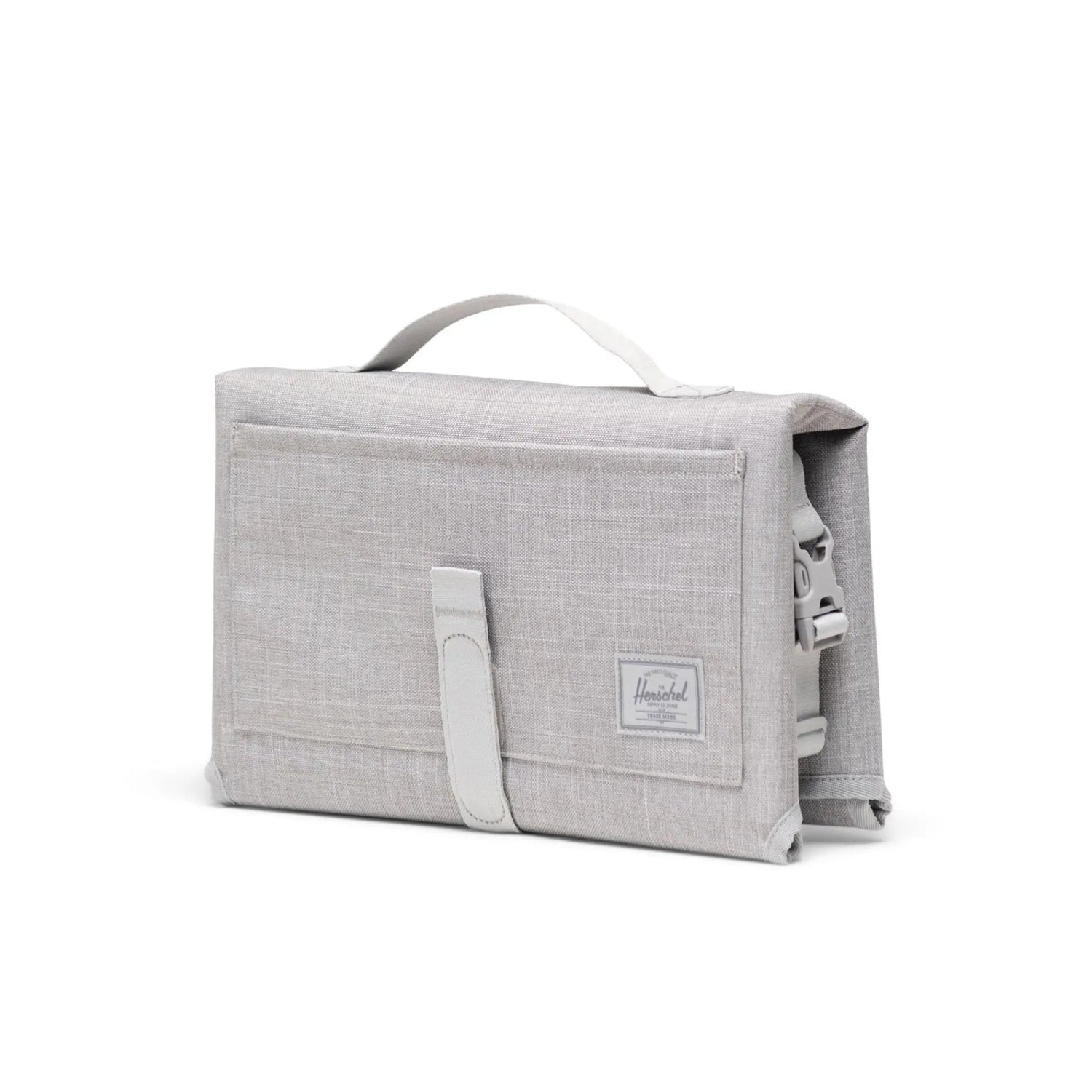 Herschel Sprout Change Mat - Grey Crosshatch Angle View