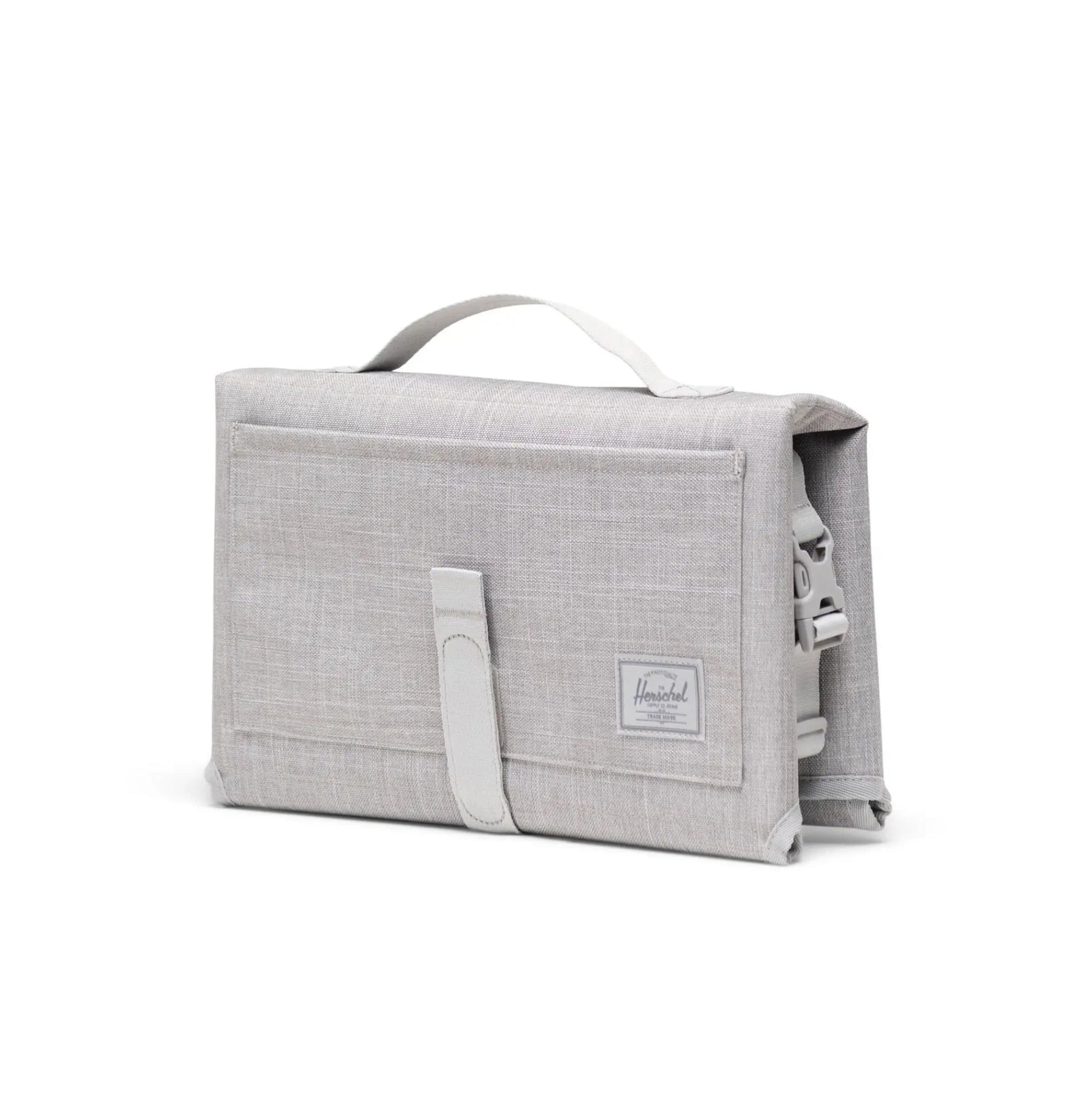 Herschel Sprout Change Mat - Grey Crosshatch Angle View