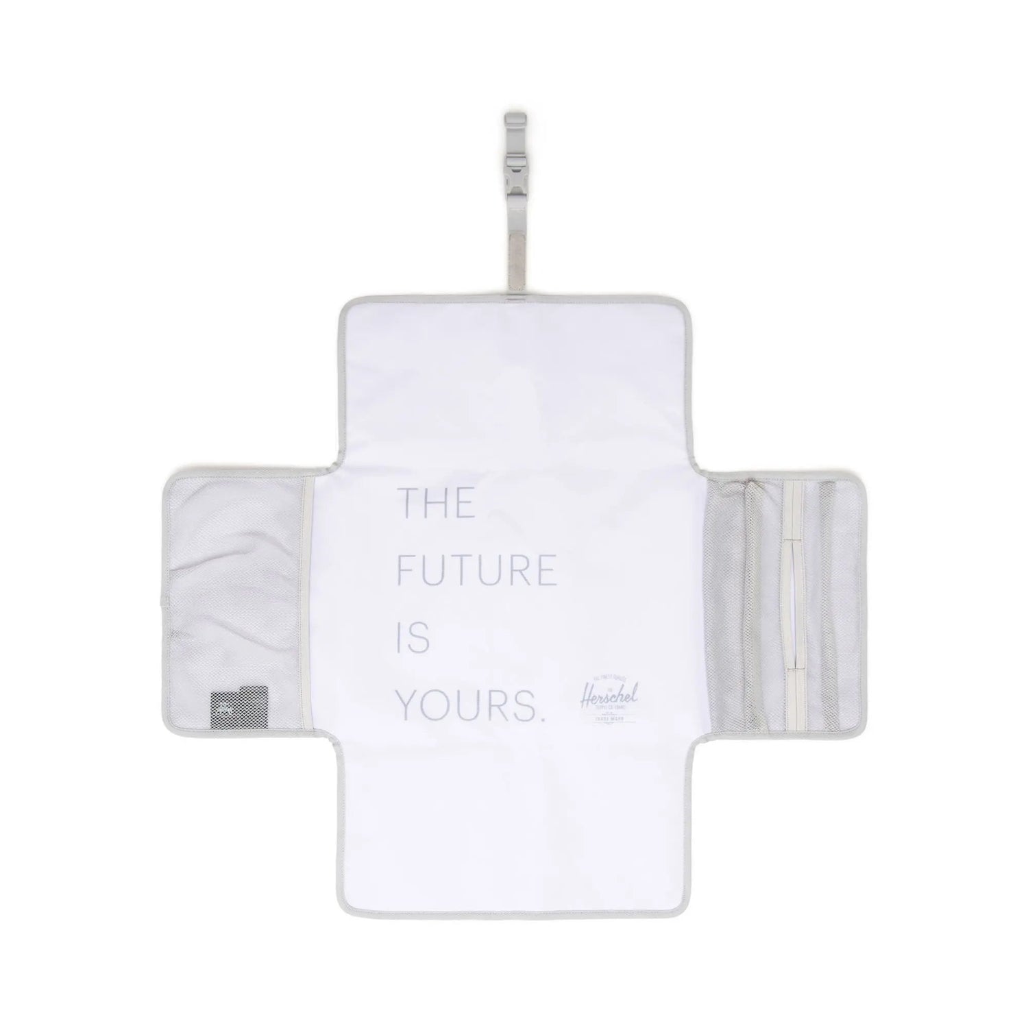 Herschel Sprout Change Mat - Grey Crosshatch - Open View