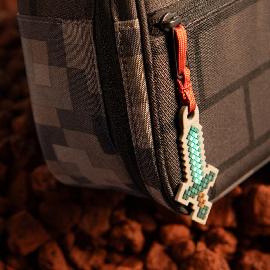 Herschel Minecraft™ Collection Pop Quiz Lunch Box - The Nether Charm Detail