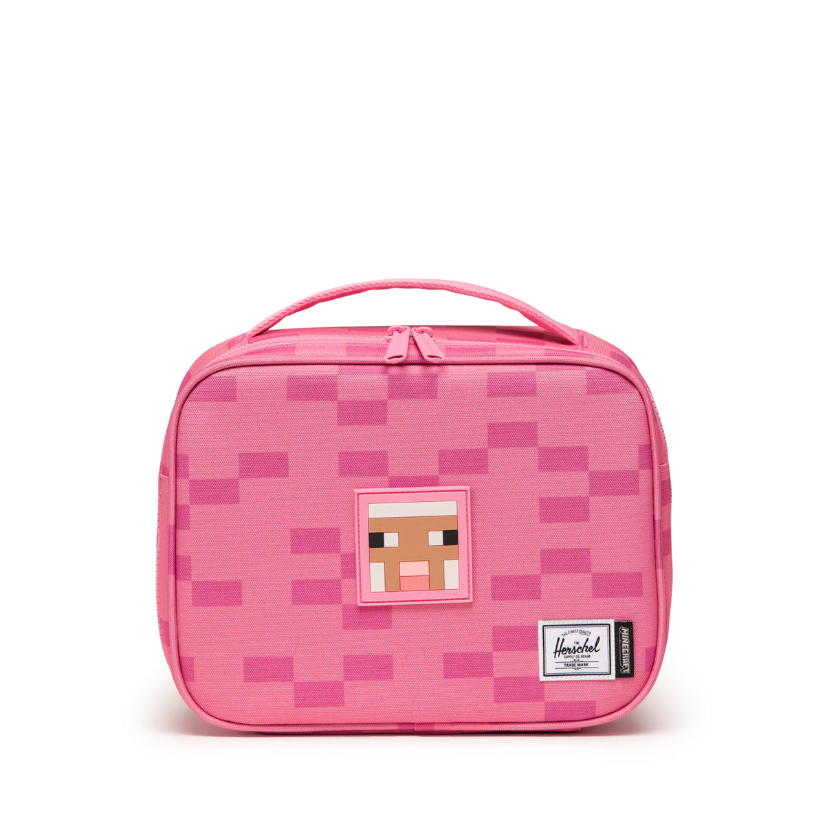 Herschel Minecraft™ Collection Pop Quiz Lunch Box - Pink Sheep Front View