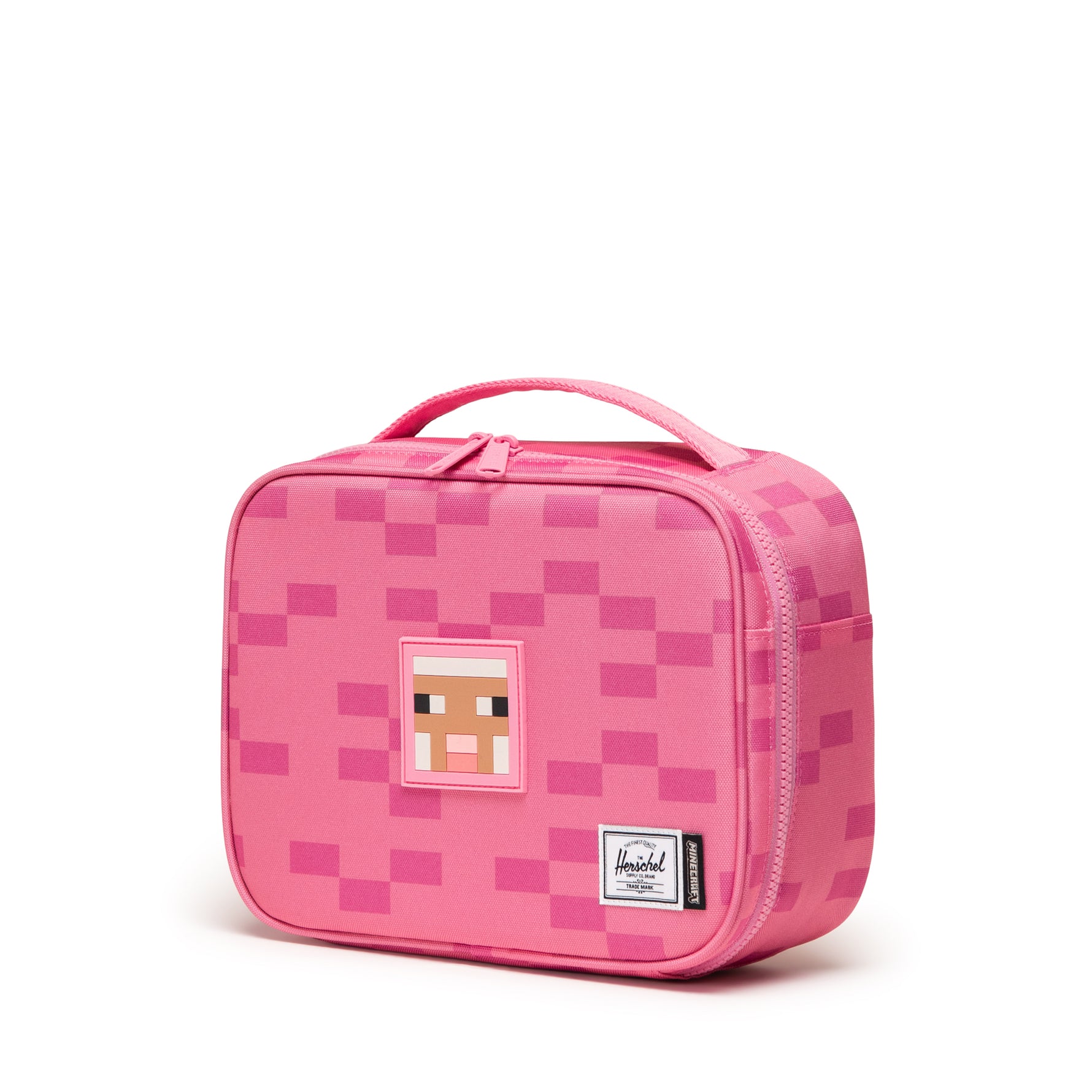 Herschel Minecraft™ Collection Pop Quiz Lunch Box - Pink Sheep Angle View