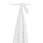 Lulujo Muslin Swaddle Blanket - Rose Trellis Lifestyle Hanging