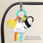 High Contrast - Itzy Ritzy Bitzy Busy Ring™ Teething Activity Toy - High Contrast for Visual Development