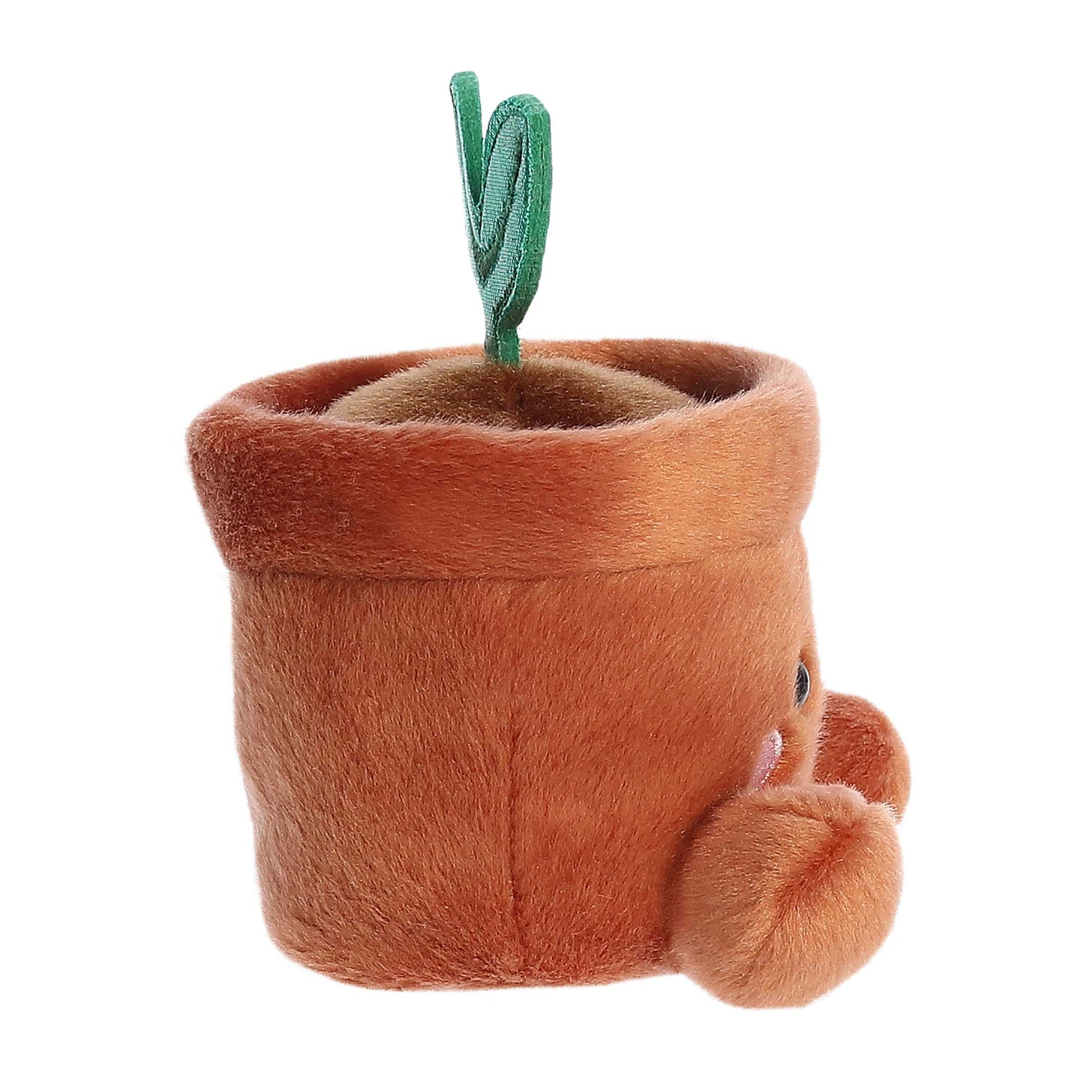Palm Pals Plush - Terra Potted Plant Side View
