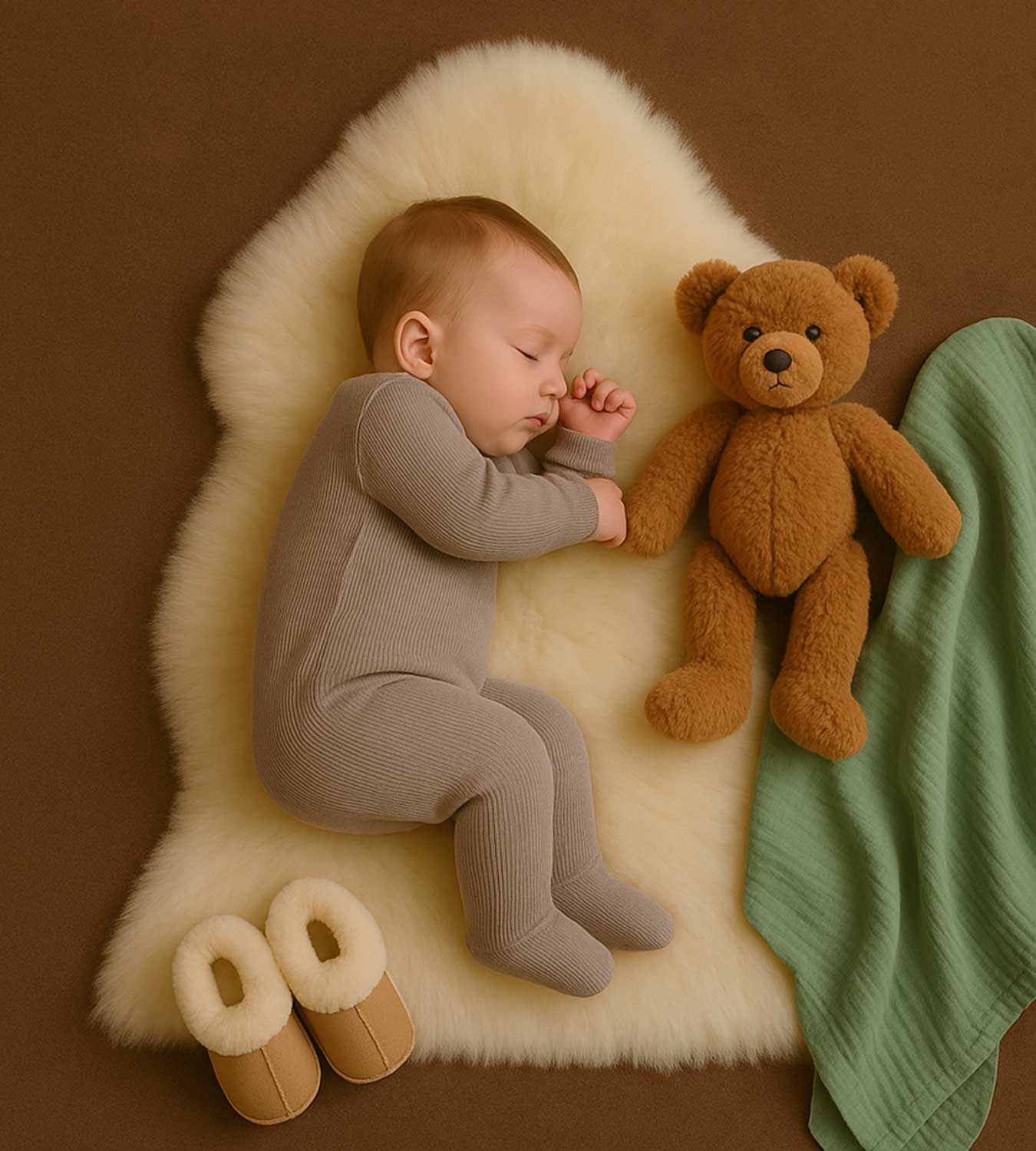 Auckland Sheepskins Baby Lambskin Rug - Short Wool