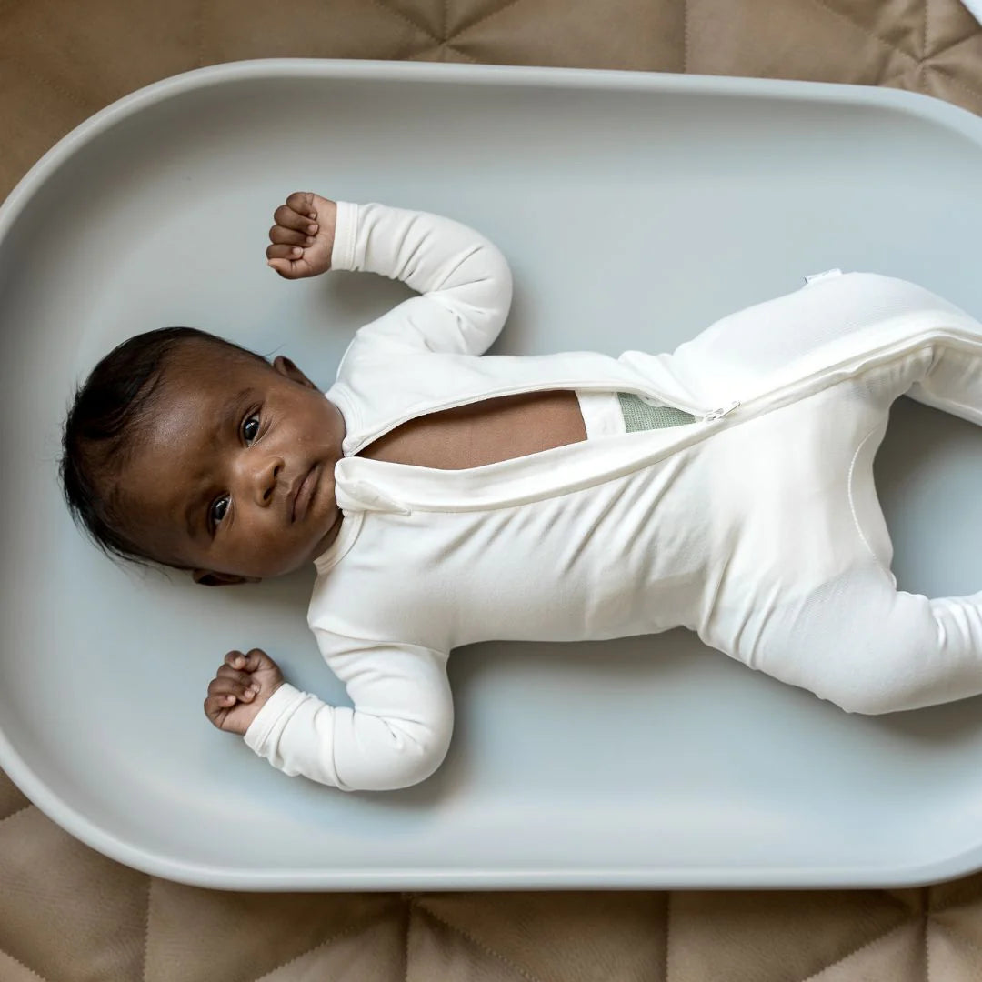 Townsend Avenue Contoured Foam Changing Pad - Dove Grey Lifestyle 3