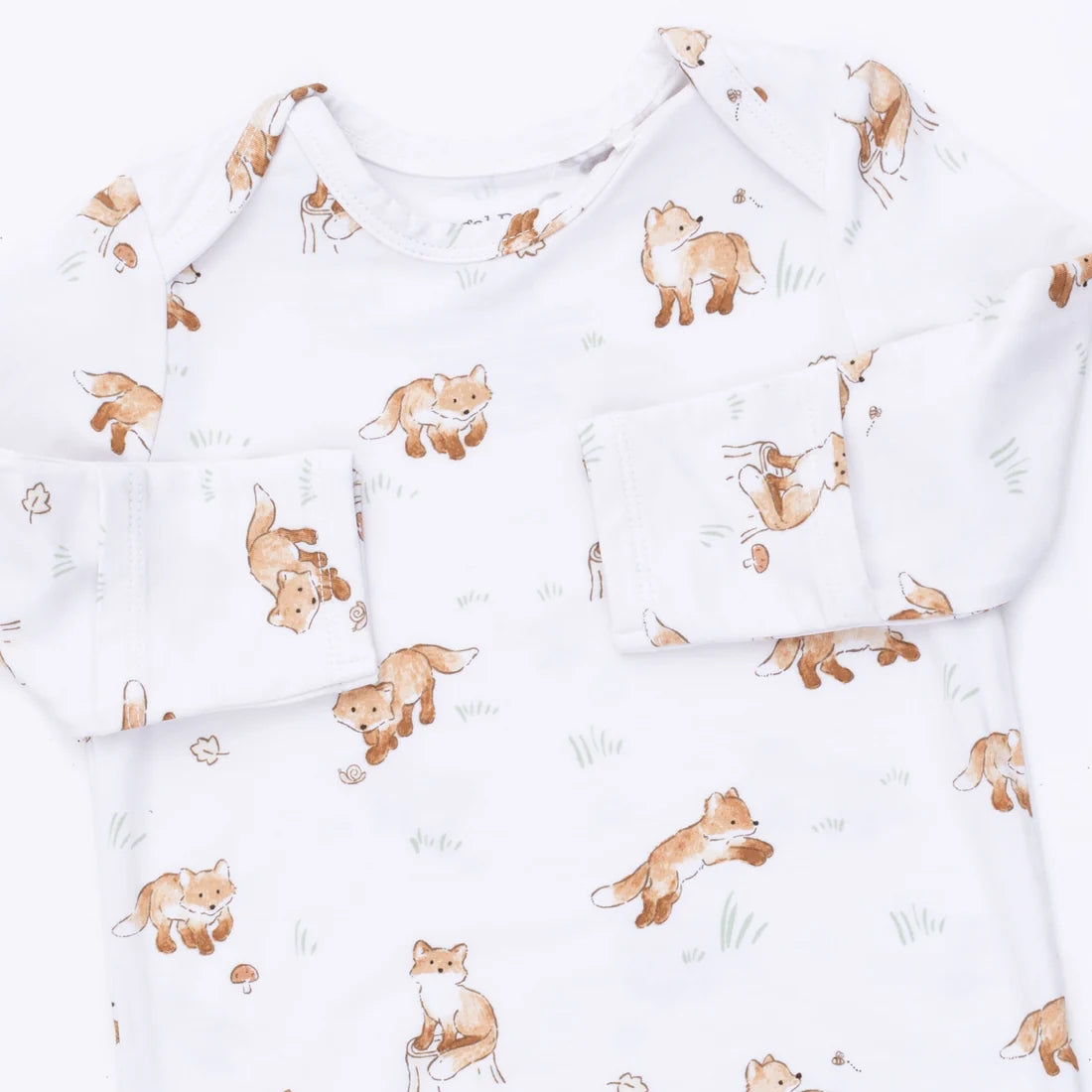 Angel Dear Knotted Gown & Hat Set - Little Explorer Fox - Print Detail