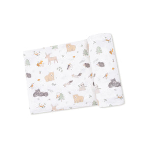Angel Dear Bamboo Swaddle Blanket - Woodland Babies