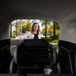 WonderFold W4 Luxe PRO Quad Stroller Wagon - Jet Black Lifestyle 5