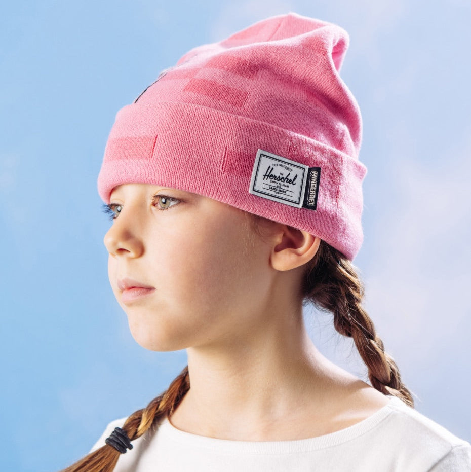 Herschel Minecraft™ Collection Elmer Kids Beanie - Pink Sheep Lifestyle 1