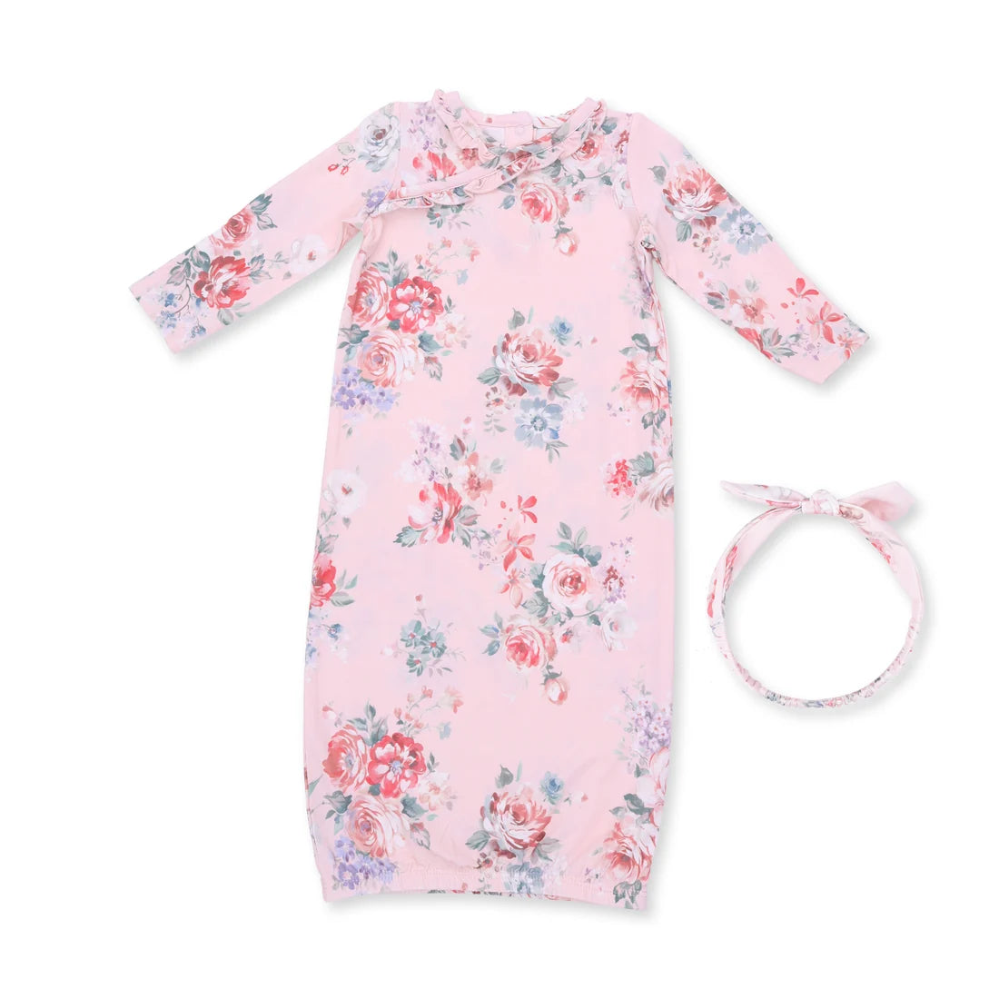 Angel Dear Kimono Gown & Headband Set - Painterly Rose