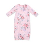 Angel Dear Kimono Gown & Headband Set - Painterly Rose - Back Gown View