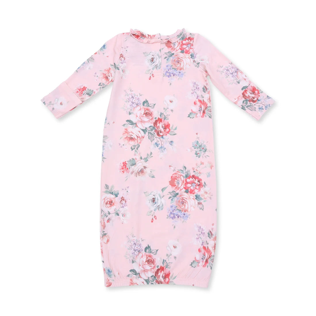 Angel Dear Kimono Gown & Headband Set - Painterly Rose - Back Gown View