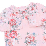 Angel Dear Kimono Gown & Headband Set - Painterly Rose - Print Detail