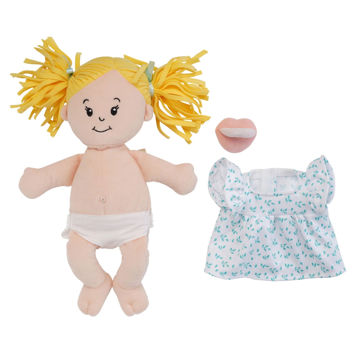 Manhattan Toy Love, Stella Doll - Peach with Blonde Pigtails - Doll with Accessories