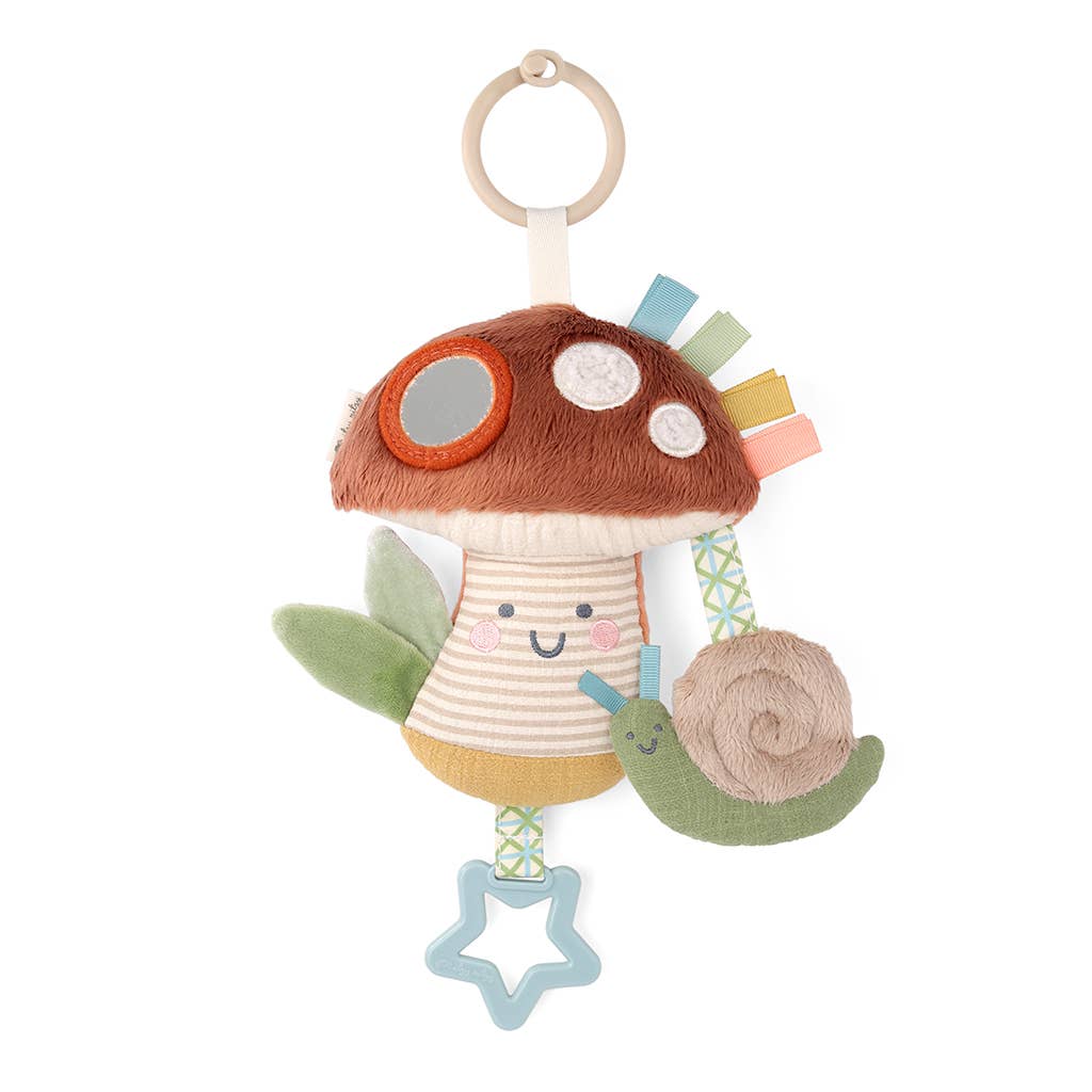 Itzy Ritzy Bitzy Traveler™ Plush Activity Toy with Teether - Mushroom